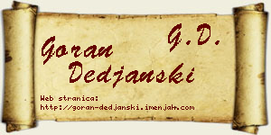 Goran Deđanski vizit kartica